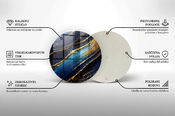 Tocător de bucătărie Abstracție bleumarin