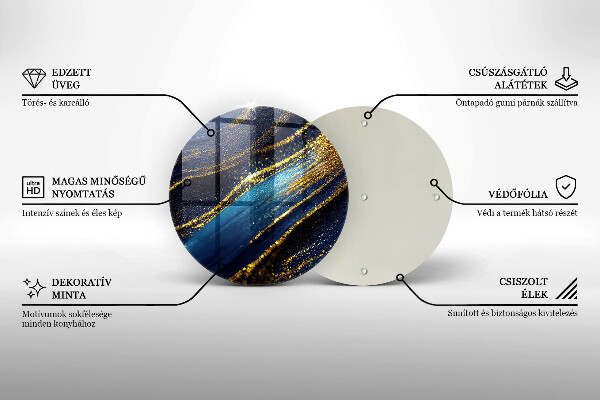 Tocător de bucătărie Abstracție bleumarin