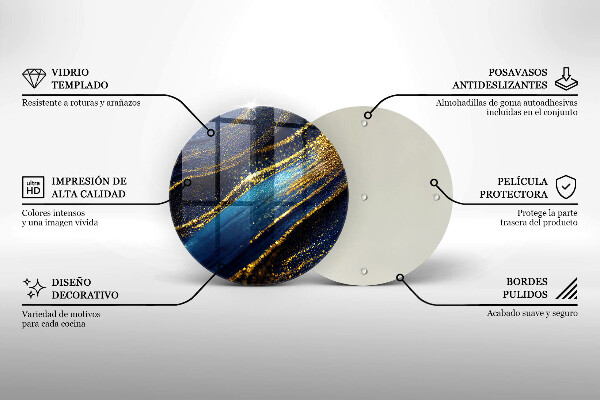 Tocător de bucătărie Abstracție bleumarin