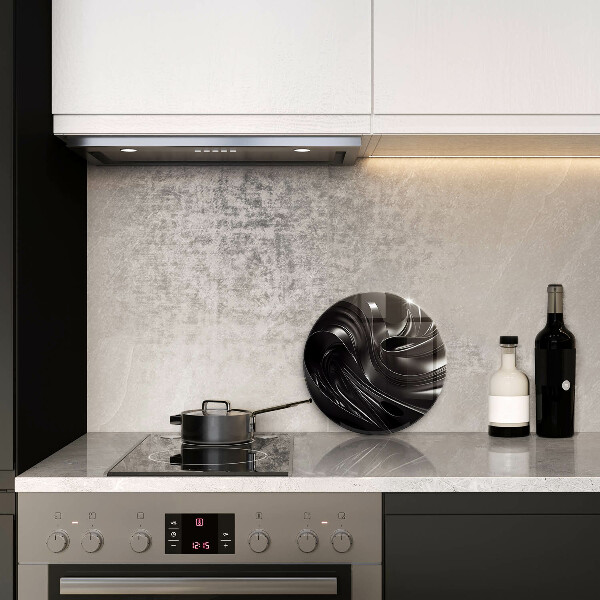 Tocător de bucătărie Masă neagră abstractă