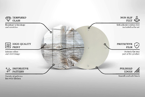 Tocător de bucătărie Structură din lemn strălucitor