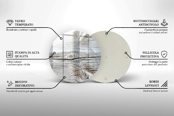 Tocător de bucătărie Structură din lemn strălucitor