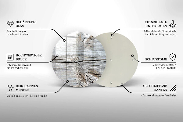 Tocător de bucătărie Structură din lemn strălucitor