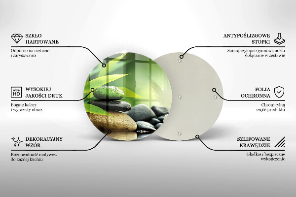 Tocător de bucătărie Pietre de bambus Zen