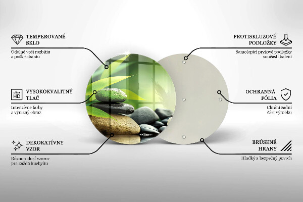 Tocător de bucătărie Pietre de bambus Zen