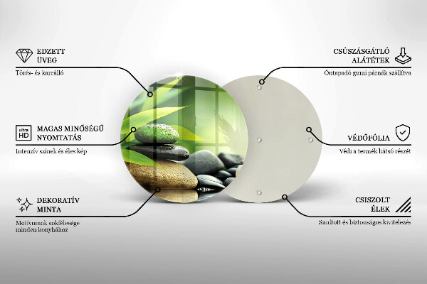 Tocător de bucătărie Pietre de bambus Zen