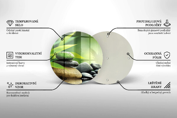 Tocător de bucătărie Pietre de bambus Zen