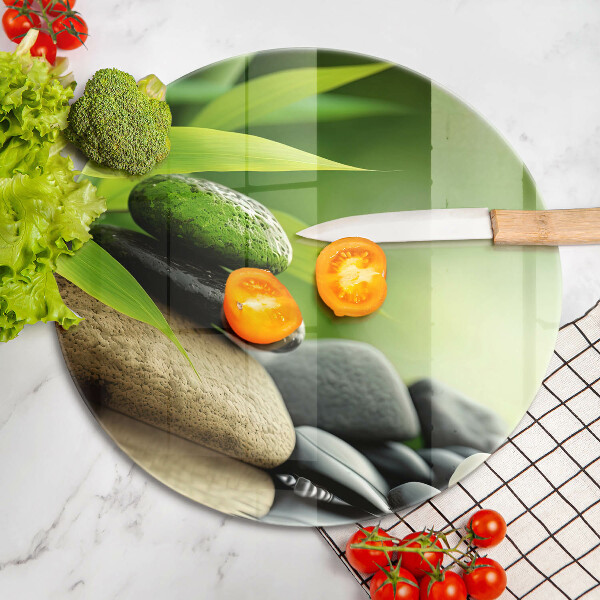 Tocător de bucătărie Pietre de bambus Zen