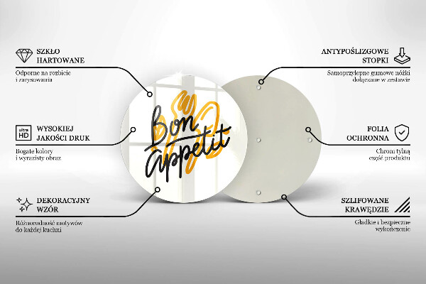 Tocător de bucătărie Inscripție Bon appetit