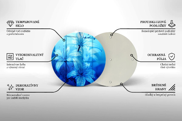 Tocător de bucătărie Flori albastre