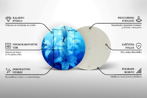 Tocător de bucătărie Flori albastre