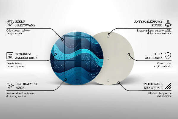 Tocător de bucătărie Valuri abstracte