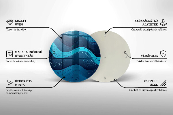 Tocător de bucătărie Valuri abstracte