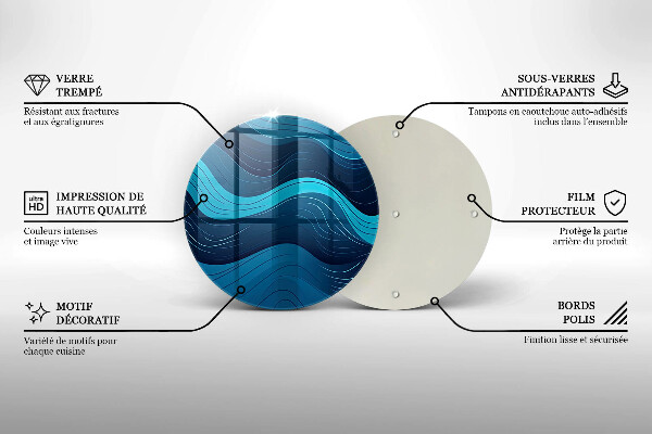 Tocător de bucătărie Valuri abstracte