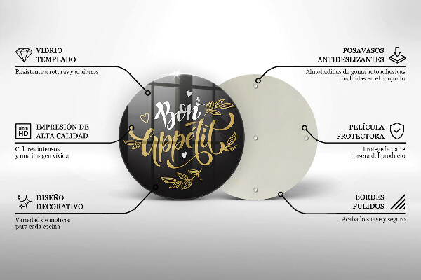 Tocător de bucătărie Inscripție Bon appetit