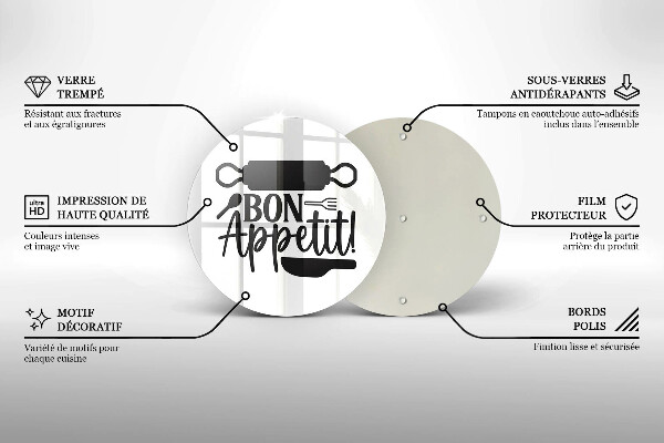 Tocător de bucătărie Inscripție Bon appetit