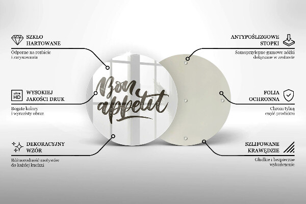 Tocător de bucătărie Inscripție Bon appetit