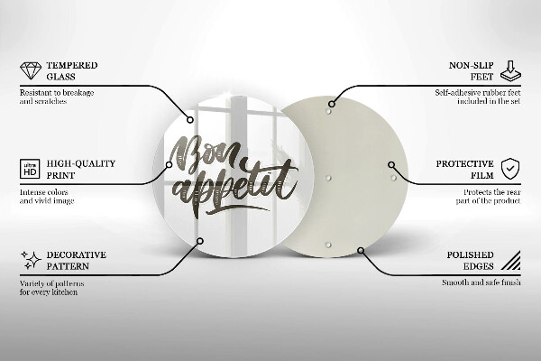 Tocător de bucătărie Inscripție Bon appetit