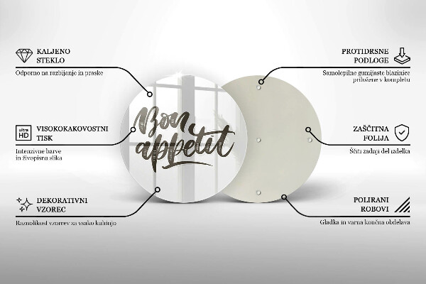 Tocător de bucătărie Inscripție Bon appetit