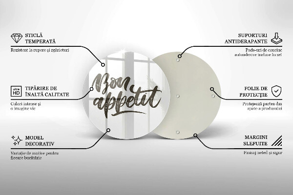 Tocător de bucătărie Inscripție Bon appetit