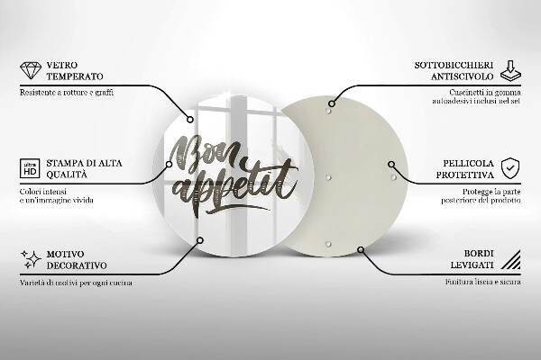 Tocător de bucătărie Inscripție Bon appetit