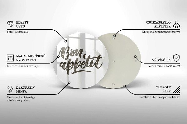 Tocător de bucătărie Inscripție Bon appetit