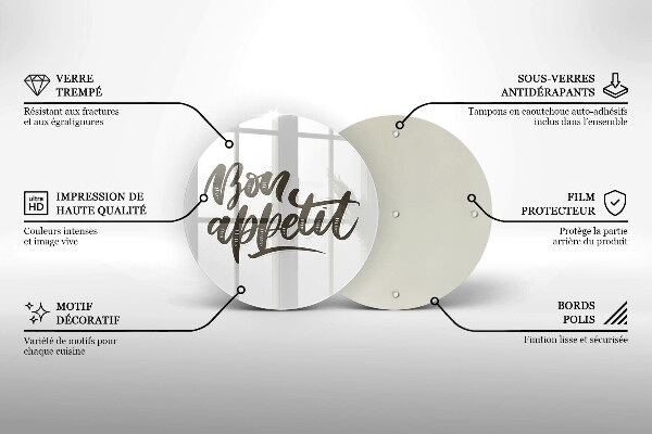 Tocător de bucătărie Inscripție Bon appetit