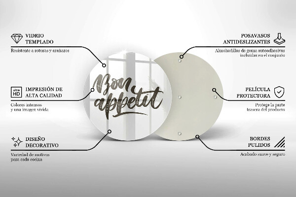 Tocător de bucătărie Inscripție Bon appetit