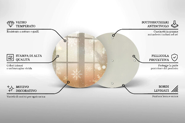 Tocător de bucătărie Fulgi de nea