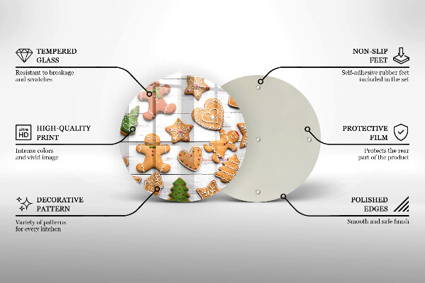 Tocător de bucătărie Turtă dulce de Crăciun