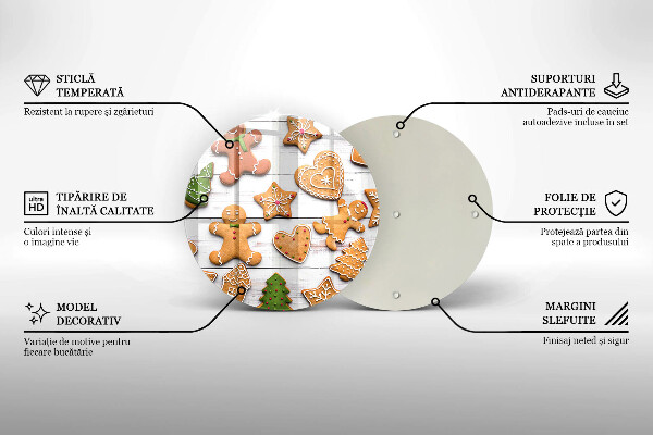 Tocător de bucătărie Turtă dulce de Crăciun