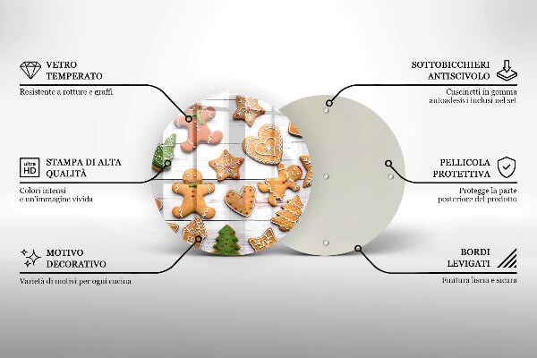 Tocător de bucătărie Turtă dulce de Crăciun