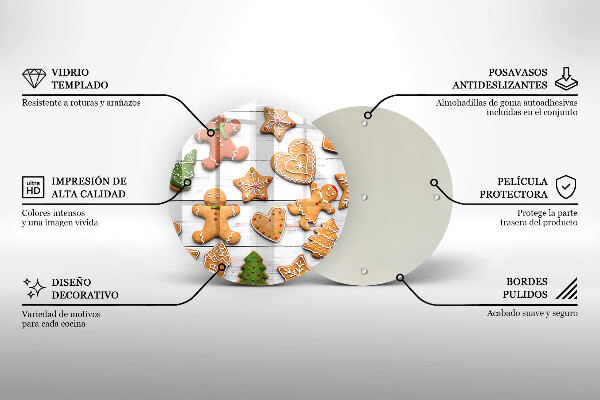 Tocător de bucătărie Turtă dulce de Crăciun