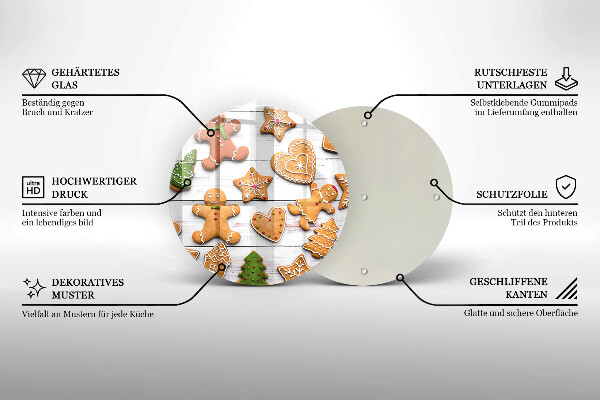 Tocător de bucătărie Turtă dulce de Crăciun