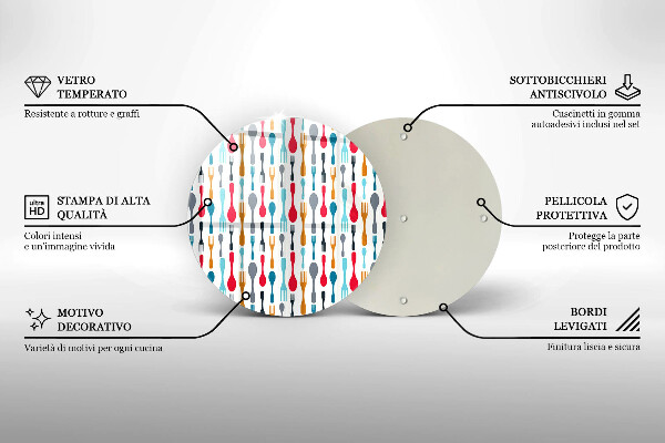 Tocător de bucătărie Ilustrație cu lingură