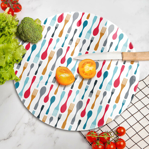 Tocător de bucătărie Ilustrație cu lingură