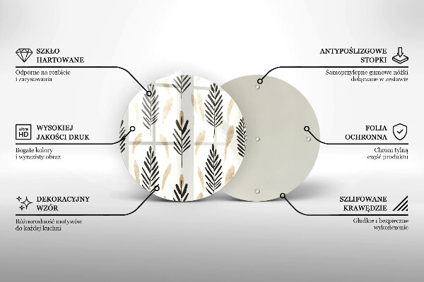 Tocător de bucătărie Plante Boho