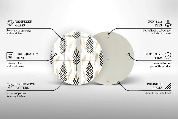 Tocător de bucătărie Plante Boho