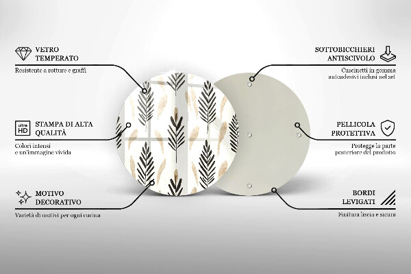 Tocător de bucătărie Plante Boho