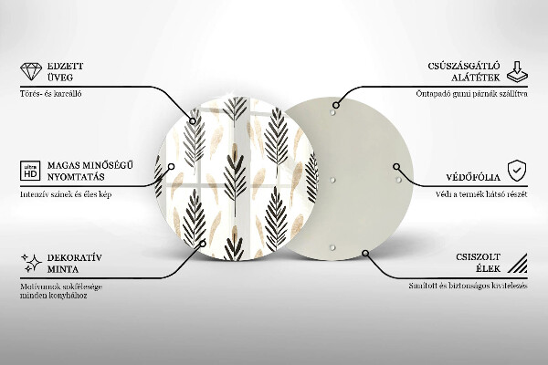 Tocător de bucătărie Plante Boho