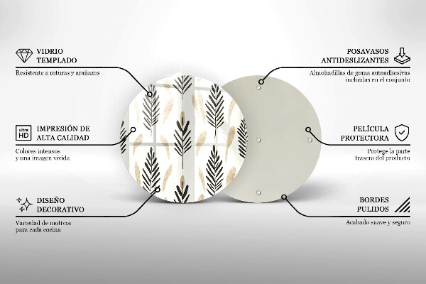 Tocător de bucătărie Plante Boho