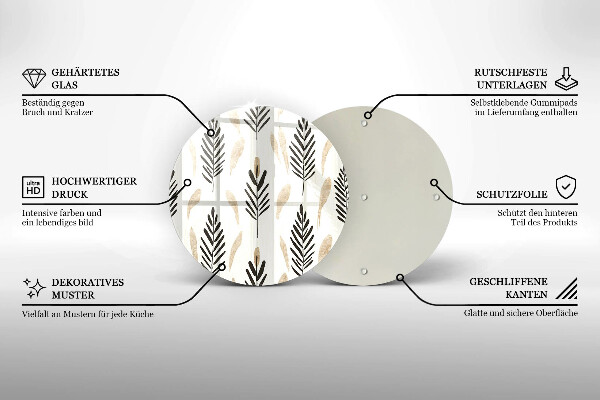 Tocător de bucătărie Plante Boho