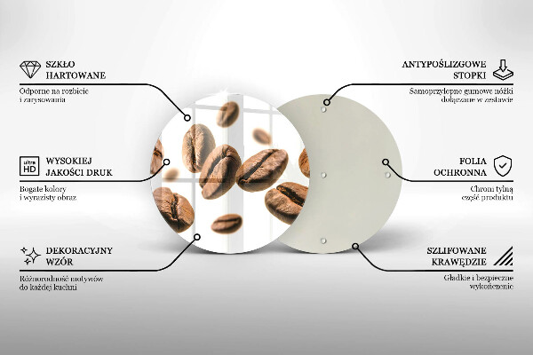 Tocător de bucătărie Boabe de cafea