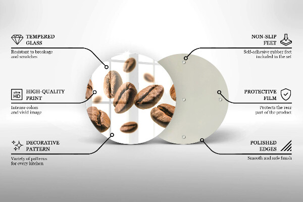 Tocător de bucătărie Boabe de cafea