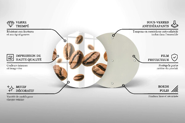 Tocător de bucătărie Boabe de cafea