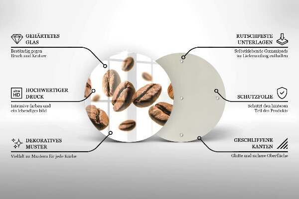 Tocător de bucătărie Boabe de cafea