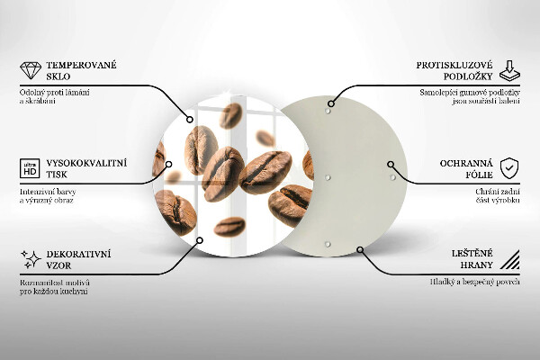 Tocător de bucătărie Boabe de cafea