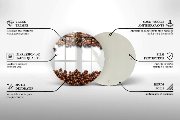 Tocător de bucătărie Boabe de cafea