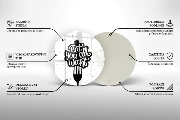 Tocător de bucătărie Inscripția Eat all you want