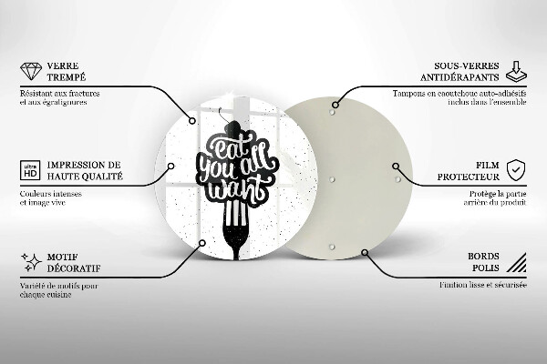 Tocător de bucătărie Inscripția Eat all you want